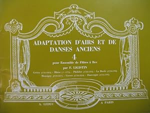 Adaptation d'Airs et de Danses Anciens Ensemble de Flûtes à bec 1972