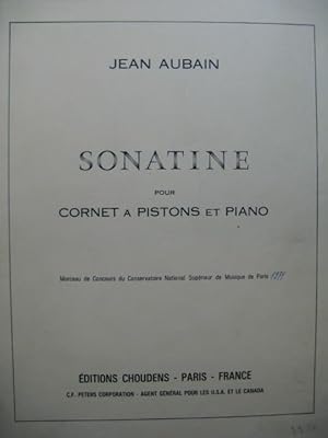 AUBAIN Jean Sonatine Cornet à Pistons Piano 1971