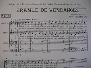 Branle de Vendanges Choeur Chant