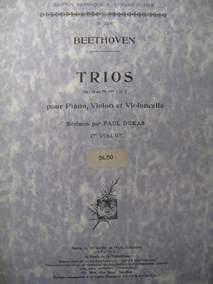 BEETHOVEN Trios Vol 2 Piano Violon Violoncelle