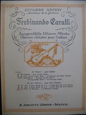 CARULLI Ferdinando 12 Romances Guitare