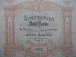 HAYDN Joseph Symphonien Band III & IV Piano 4 mains XIXe