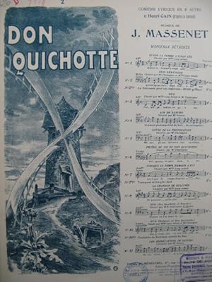 MASSENET Jules Don Quichotte No 2 Piano Chant 1910