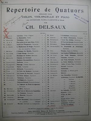 RABAUD Henri La Fille de Roland Trio Piano Violon Violoncelle 1904?