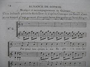 DOCHE Joseph-Denis Romance de Sophie Chant Guitare XIXe