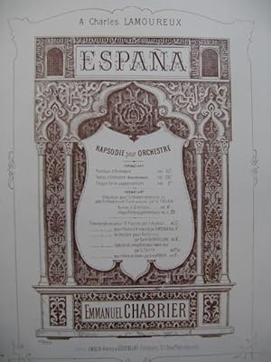 CHABRIER Emmanuel Espana 2 Pianos 4 mains ca1883