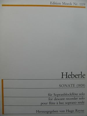 HEBERLE Anton Sonate Recorder Flûte à bec 1987