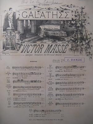 MASSÉ Victor Galathée Air de la Coupe Chant Orchestre ca1860