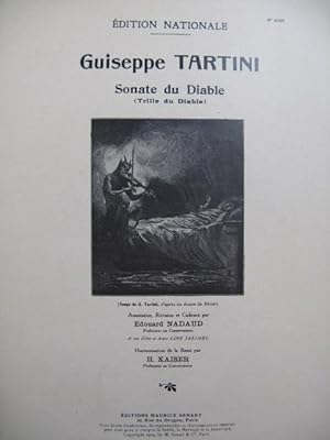 TARTINI Giuseppe Sonate du Diable Violon Piano 1929
