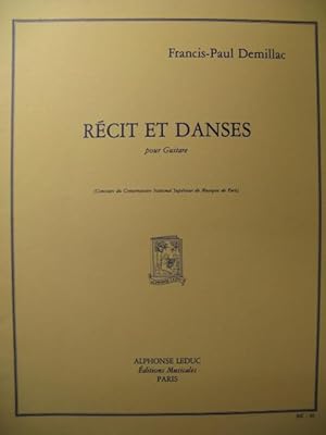 DEMILLAC Francis Paul Récit et Danses Dédicace Guitare 1982