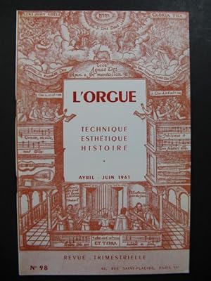 L'Orgue Revue Trimestrielle No 98 1961