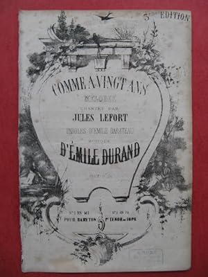 DURAND Émile Comme à vingt ans Piano XIXe