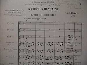SALOMÉ Théodore Marche Française Dédicace Orchestre ca1890