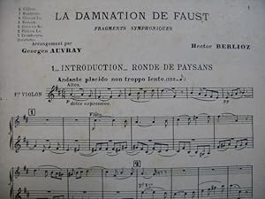 BERLIOZ Hector La Damnation de Faust Fragments Orchestre 1903