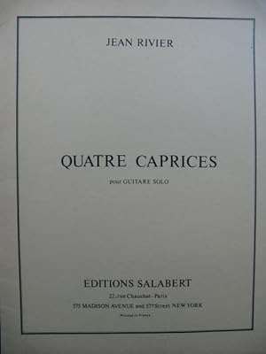 RIVIER Jean Quatre Caprices Guitare 1972