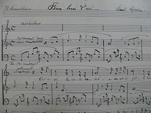 LAPARRA Raoul Bien loin d'ici Manuscrit Chant Piano