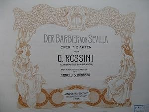 ROSSINI G. Der Barbier von Sevilla Opera Piano 4 mains 1901