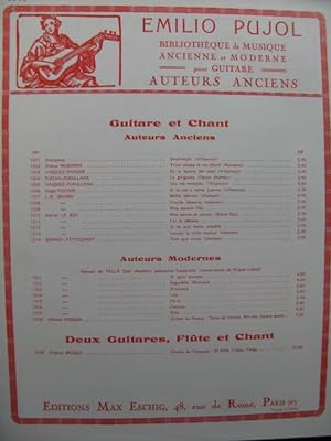 BÉSARD J. B. Cruelle départie Chant Guitare 1962