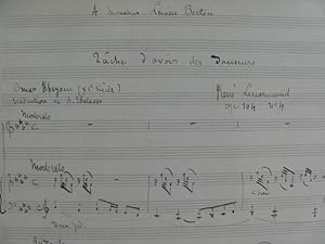 LENORMAND René Tâche d'avoir des danseurs Chant Piano Manuscrit