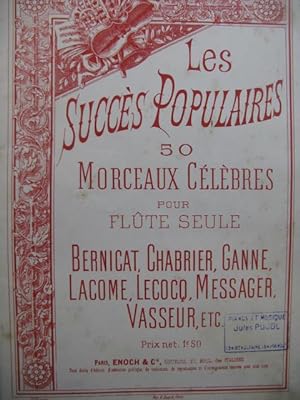 Les Succès Populaires 50 pièces pour Flûte seule 1893