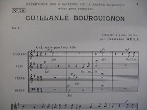 WEILL Germaine Guillanlé Bourguignon Chant Chorale
