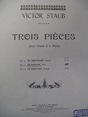 STAUB Victor En Dansant Piano 4 mains 1909