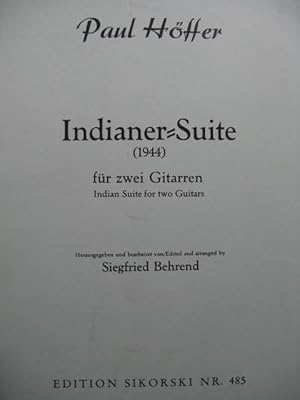 HOFFER Paul Indianer Suite 2 Guitares 1958