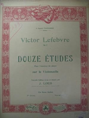 LEFEBVRE Victor 12 Etudes 2ème Suite Violoncelle