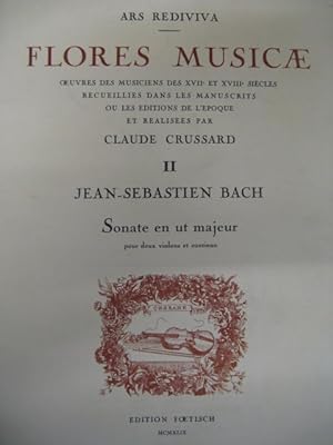 BACH Jean Sébastien Sonate en Ut Majeur Piano Violon Violoncelle