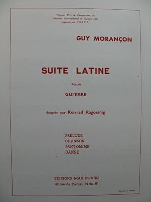 MORANCON Guy Suite Latine Guitare 1966