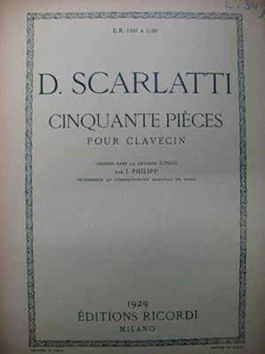 SCARLATTI D. Sonate No 349 Clavecin 1929