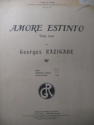 RAZIGADE Georges Amore Estinto Piano Cordes 1912