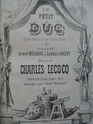 LECOCQ Charles Le Petit Duc Opéra Piano solo ca1878