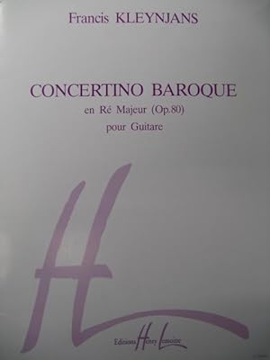 KLEYNJANS Francis Concertino Baroque Guitare 1995