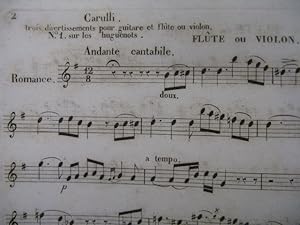 CARULLI Trois Divertissements Flute ou Violon ca1837