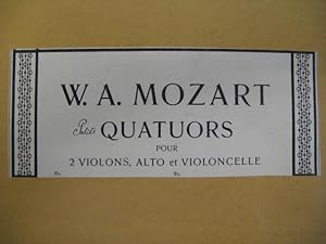 MOZART W. A. Petit Quatuor No 1 Violon Alto Violoncelle