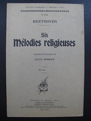 BEETHOVEN Six Mélodies Religieuses Chant Piano