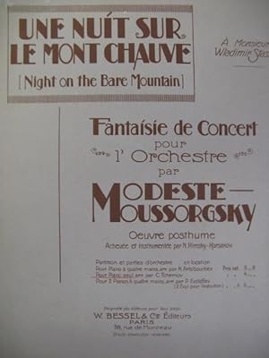 MOUSSORGSKY M. Une Nuit sur le Mont Chauve Piano