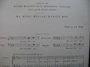 DE LA RUE Pierre Ma Mère Hellas ! Mariez Moy Chant 1947