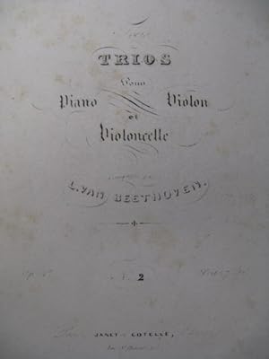 BEETHOVEN Trio op. 1 No 2 Piano Violon Violoncelle ca1825