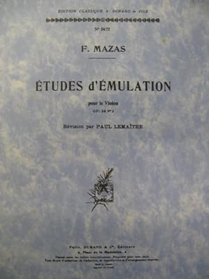 MAZAS F. Etudes d'émulation op 36 No 2 Violon