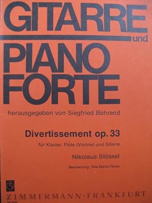 STÖSSEL Nikolaus Divertissement op 33 Piano Flute Guitare 1983