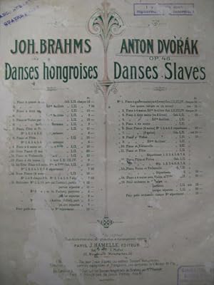 DVORAK Anton Danses Slaves Piano 4 mains 1880