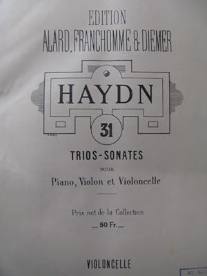 HAYDN Joseph Trio Sonates Violoncelle