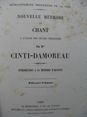 CINTI-DAMOREAU Nouvelle Méthode de Chant 1853