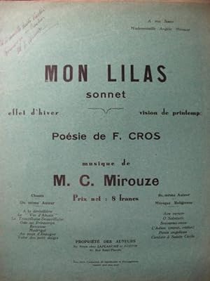 MIROUZE M. C. Mon Lilas Dédicace Chant Piano