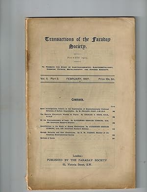 Transactions of the Faraday Society, Vol. II, Part 3, February, 1907
