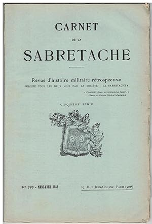 Carnet de la Sabretache, n° 393, mars - avril 1938.