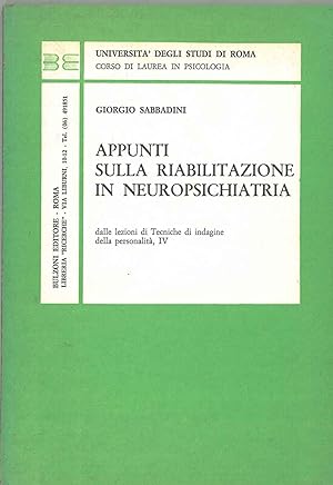 Appunti sulla riabilitazione in neuropsichiatria