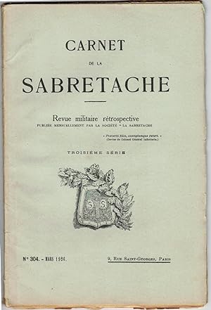 Carnet de la Sabretache, n° 304, mars 1926.
